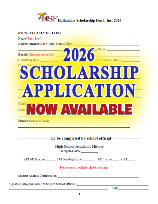 2026 Hallandale Scholarship Application